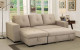 Dento Sleeper Storage Sectional Ivory Furniture of America