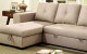 Dento Sleeper Storage Sectional Ivory Furniture of America