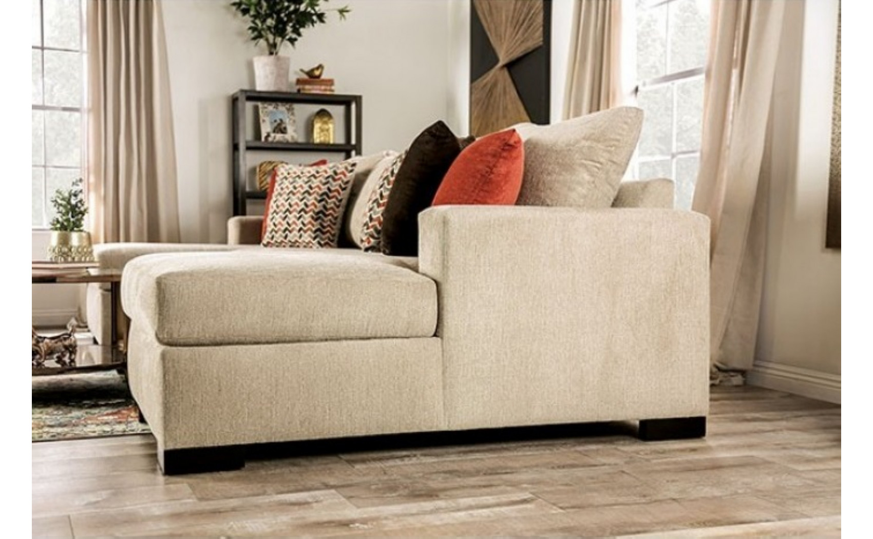 Sandrock Sectional Beige Furniture of America