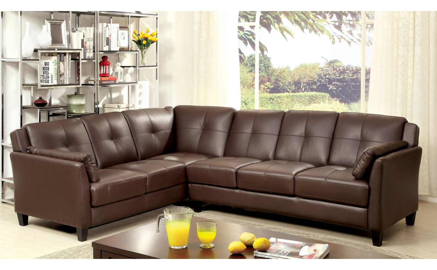 Noah Sectional Brown Furniture of America