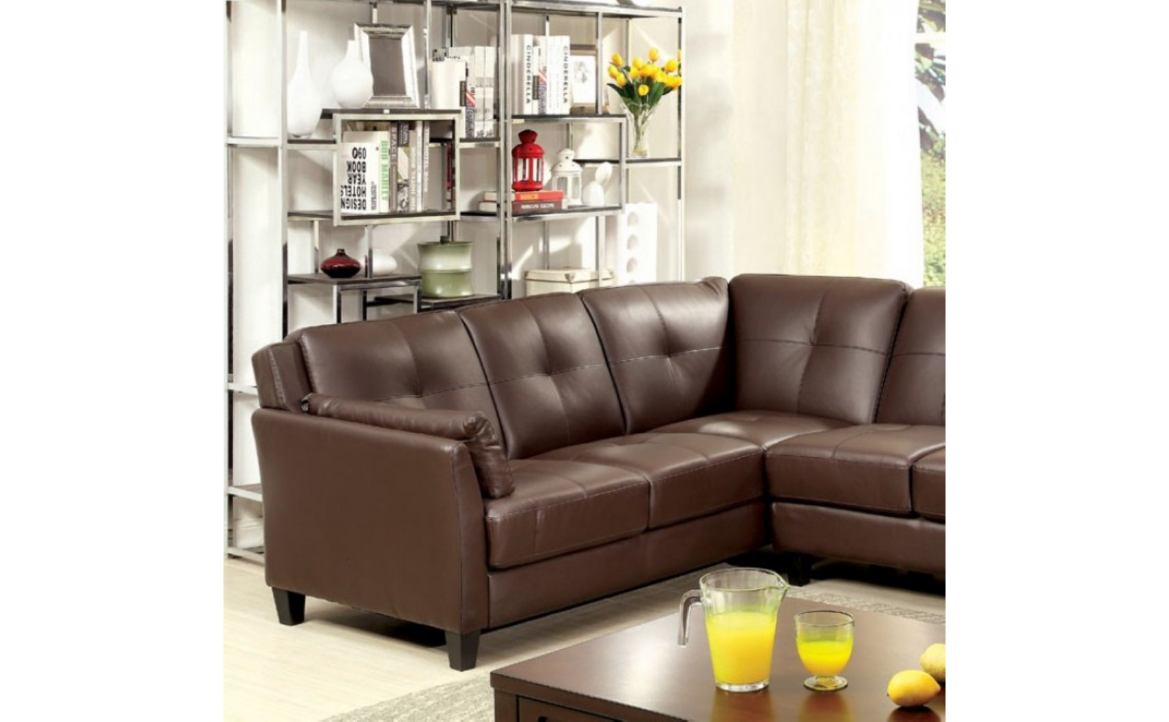 Noah Sectional Brown Furniture of America