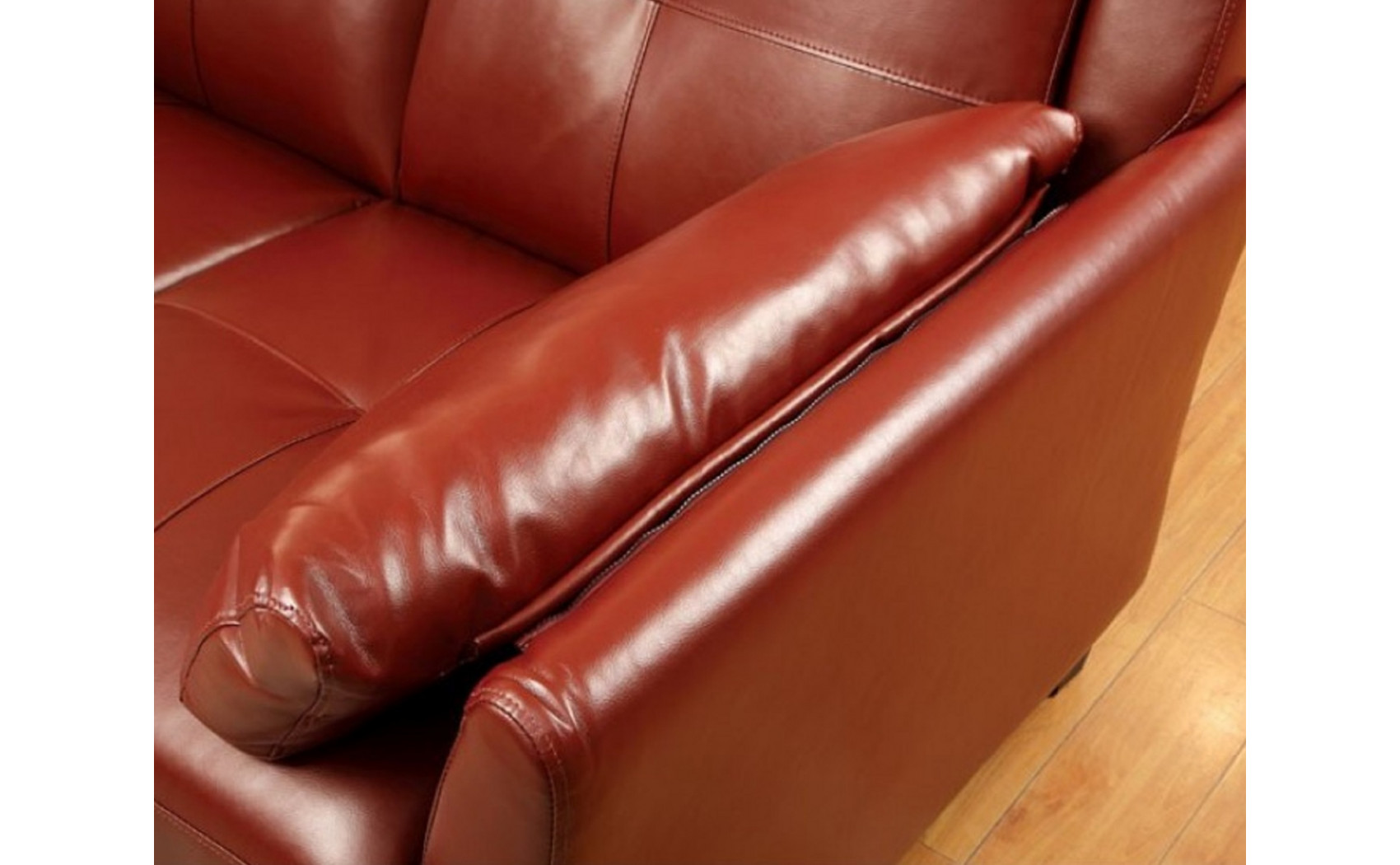 Noah Sectional Mahogany Red Furniture of America