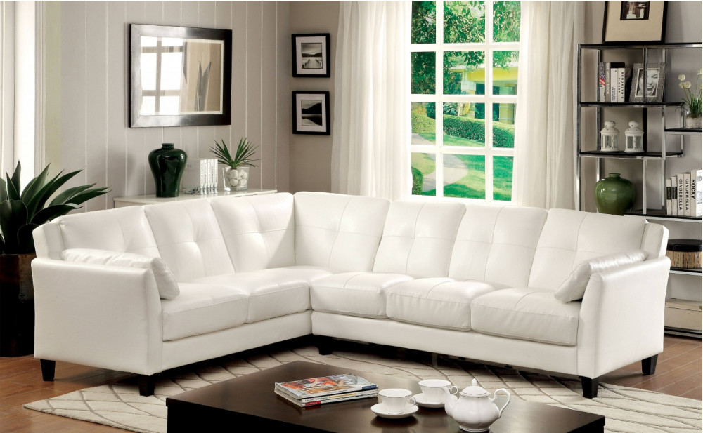 Noah Sectional White Furniture of America