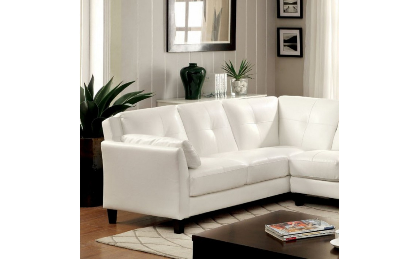 Noah Sectional White Furniture of America