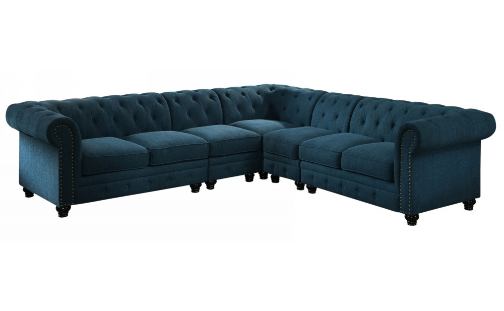 Bryna Sectional Blue Furniture of America
