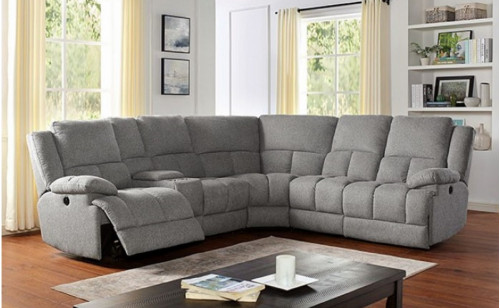 Magneti Sectional Gray Furniture of America Magneti Sectional Gray Furniture of America