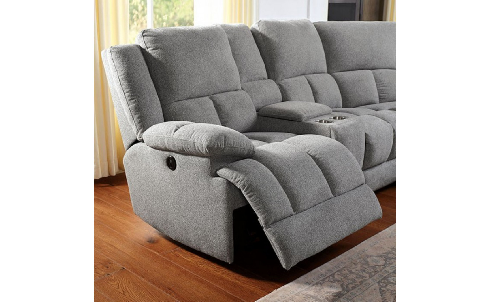 Magneti Sectional Gray Furniture of America