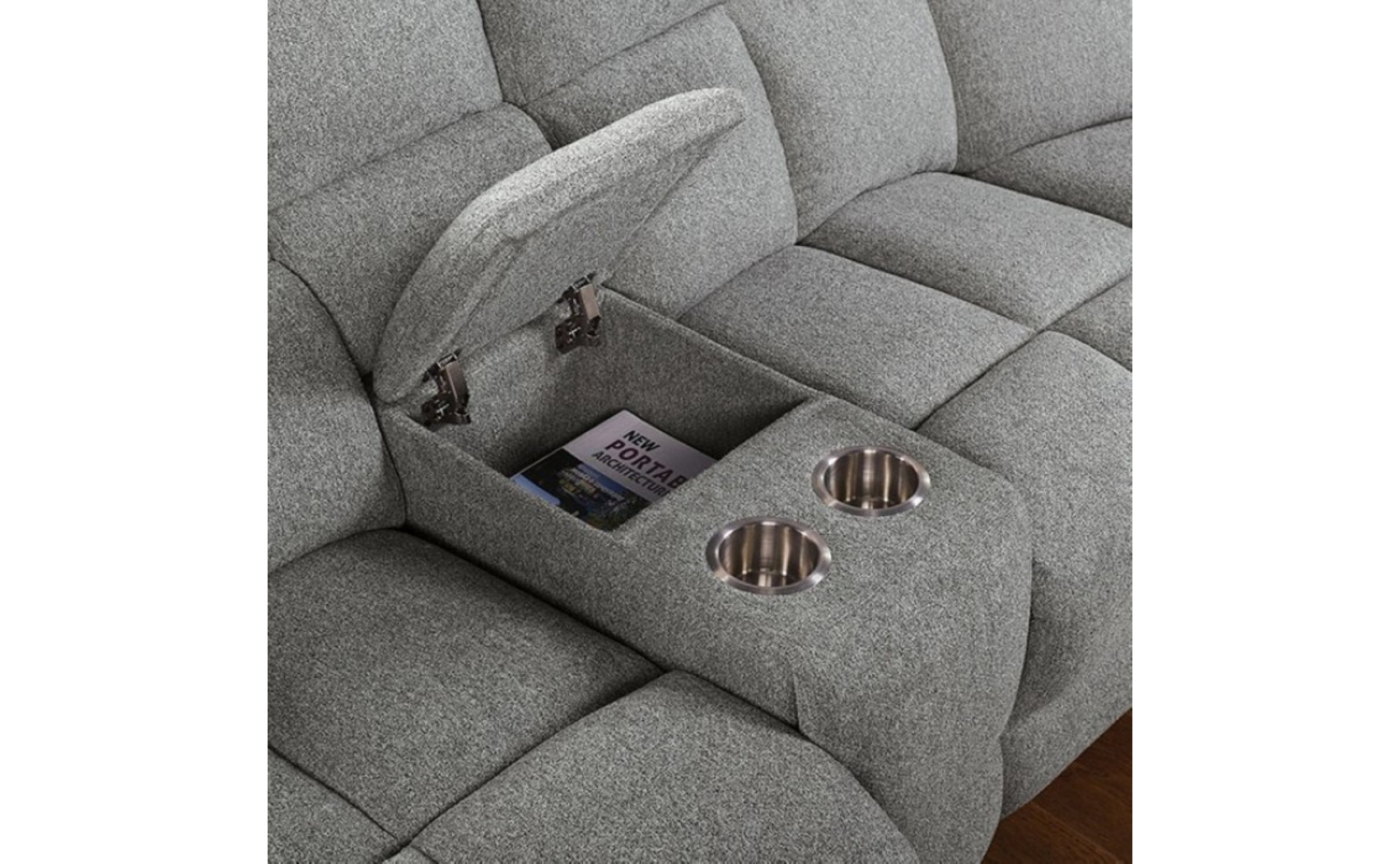 Magneti Sectional Gray Furniture of America