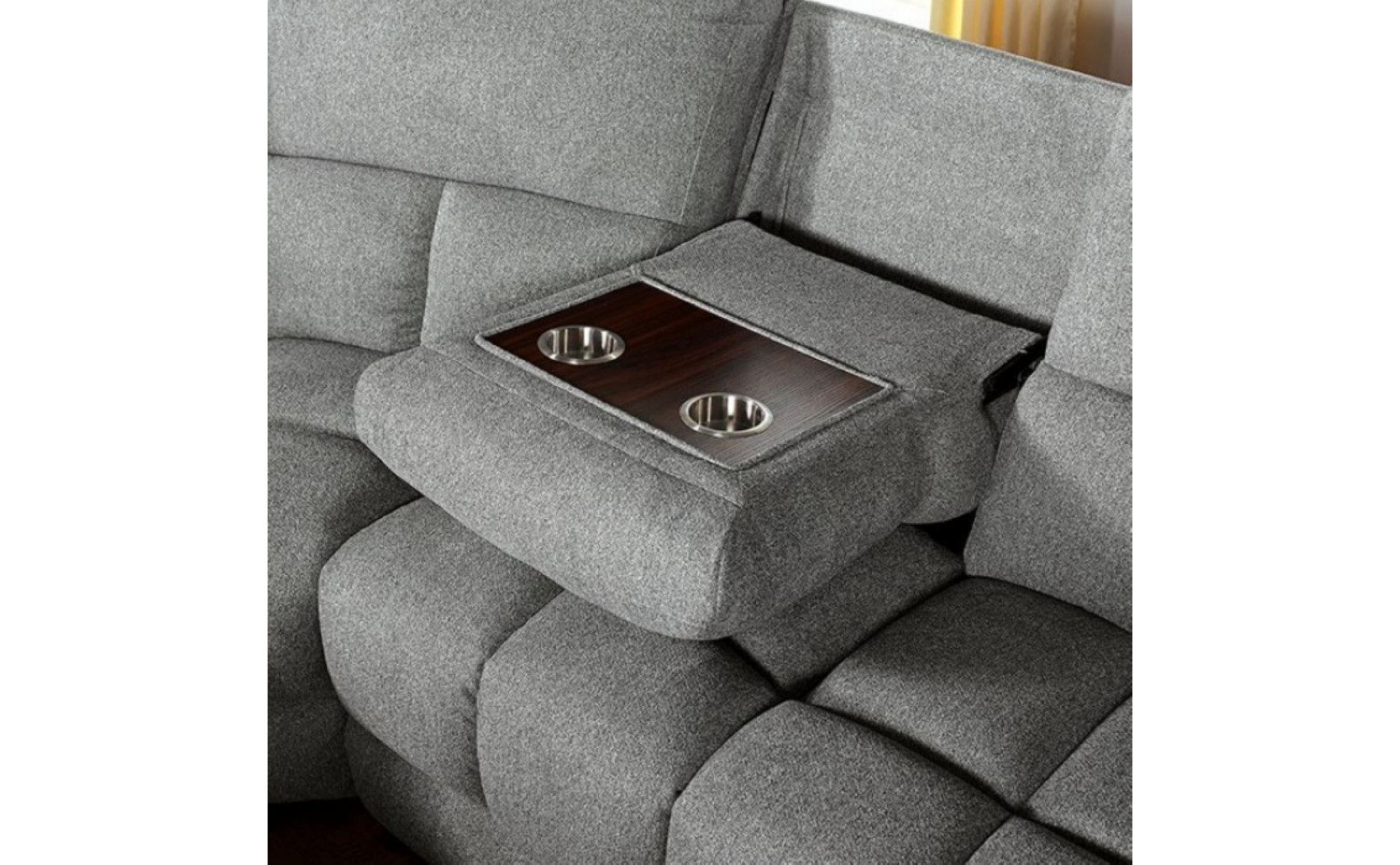 Magneti Sectional Gray Furniture of America