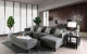 Lisa Sectional w Ottoman Gray Furniture of America