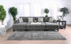 Lisa Sectional w Ottoman Gray Furniture of America