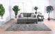 Lisa Sectional w Ottoman Gray Furniture of America