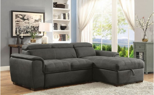 Lendra Storage Sectional Graphite Furniture of America Lendra Storage Sectional Graphite Furniture of America