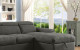 Lendra Storage Sectional Graphite Furniture of America