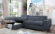 Patt Sectional Blue Gray Furniture of America