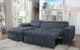 Patt Sectional Blue Gray Furniture of America