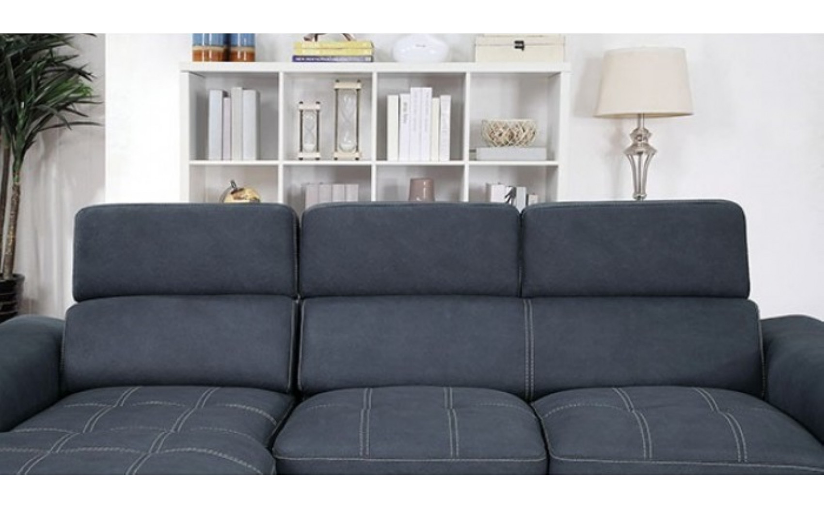 Patt Sectional Blue Gray Furniture of America
