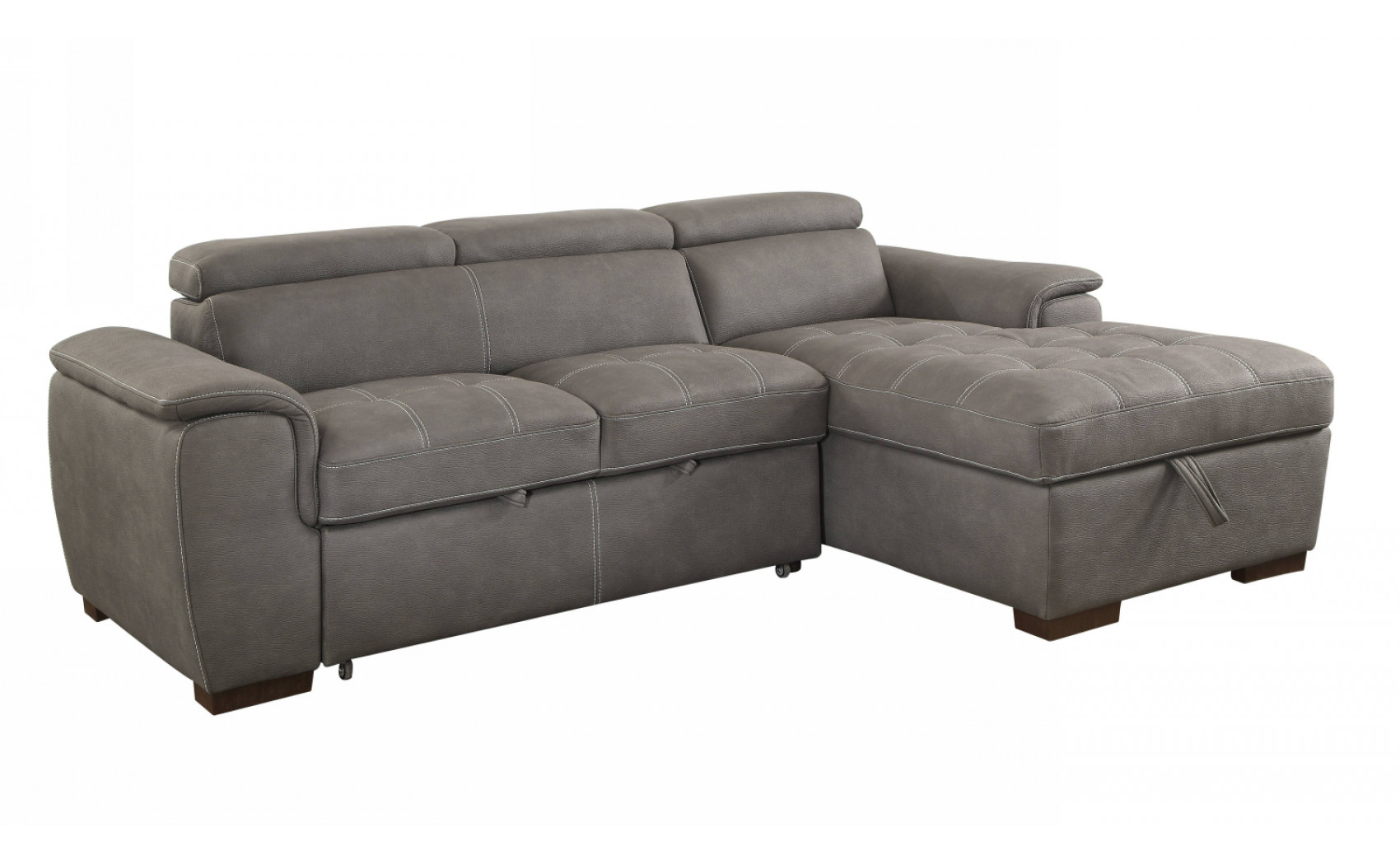 Lendra Storage Sectional Brown Furniture of America