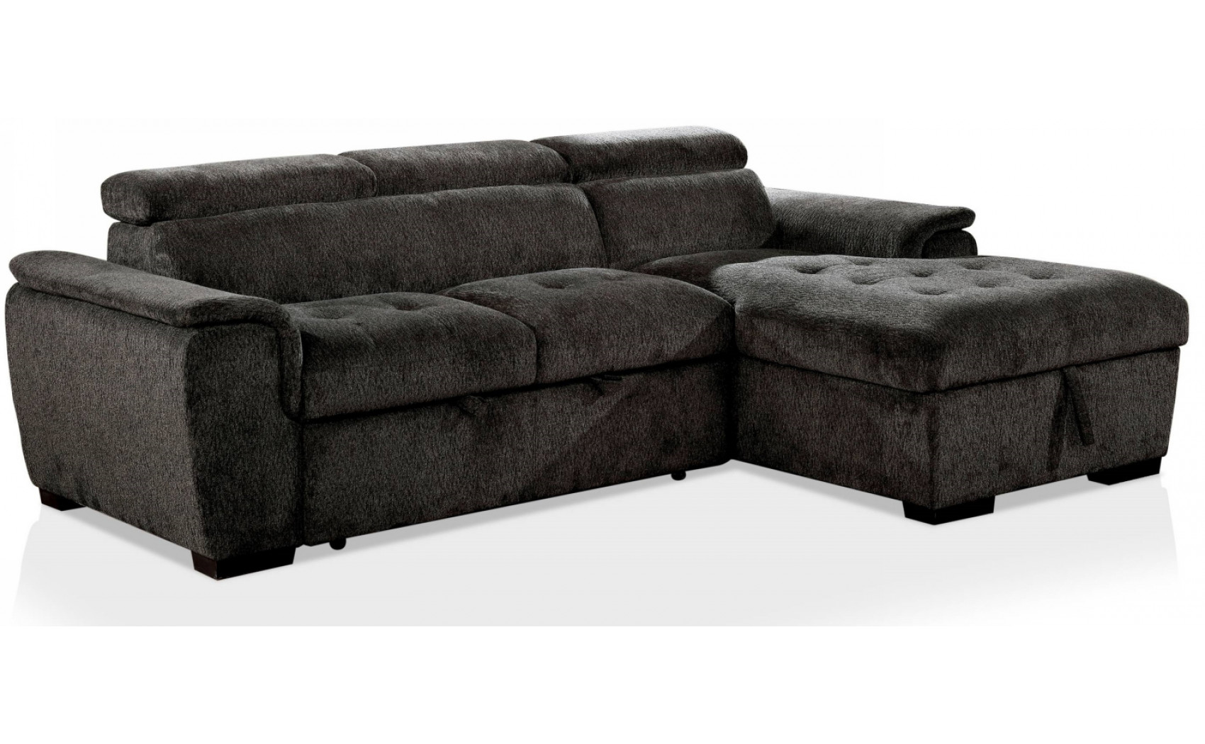 Patt Sectional Dark Gray Furniture of America