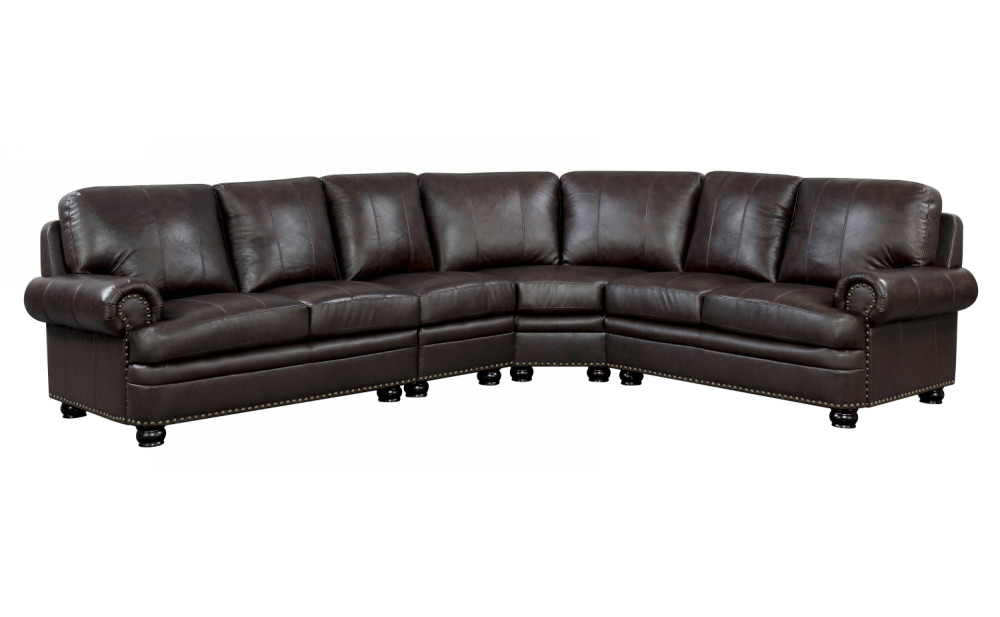 Emix Sectional Brown Furniture of America