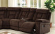 Bronson Reclining Sectional Brown Furniture of America