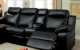 Becarra Reclining Sectional Black Furniture of America