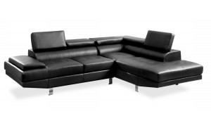 Aster Sectional Black Furniture of America Aster Sectional Black Furniture of America