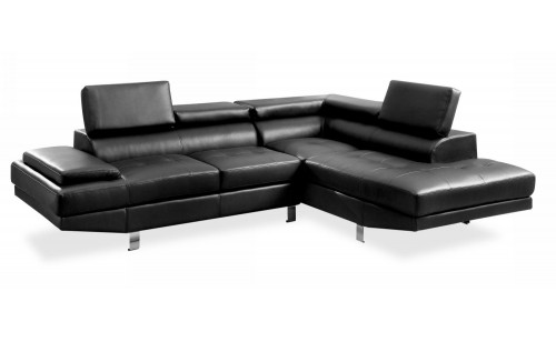 Aster Sectional Black Furniture of America Aster Sectional Black Furniture of America