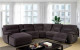 Seren Reclining Sectional w Console Gray Furniture of America