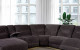 Seren Reclining Sectional w Console Gray Furniture of America