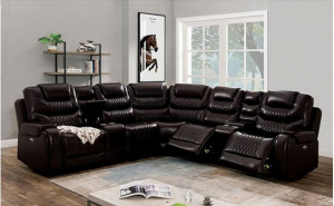 Tombolo Reclining Sectional Brown Furniture of America Tombolo Reclining Sectional Brown Furniture of America