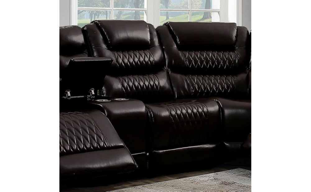 Tombolo Reclining Sectional Brown Furniture of America