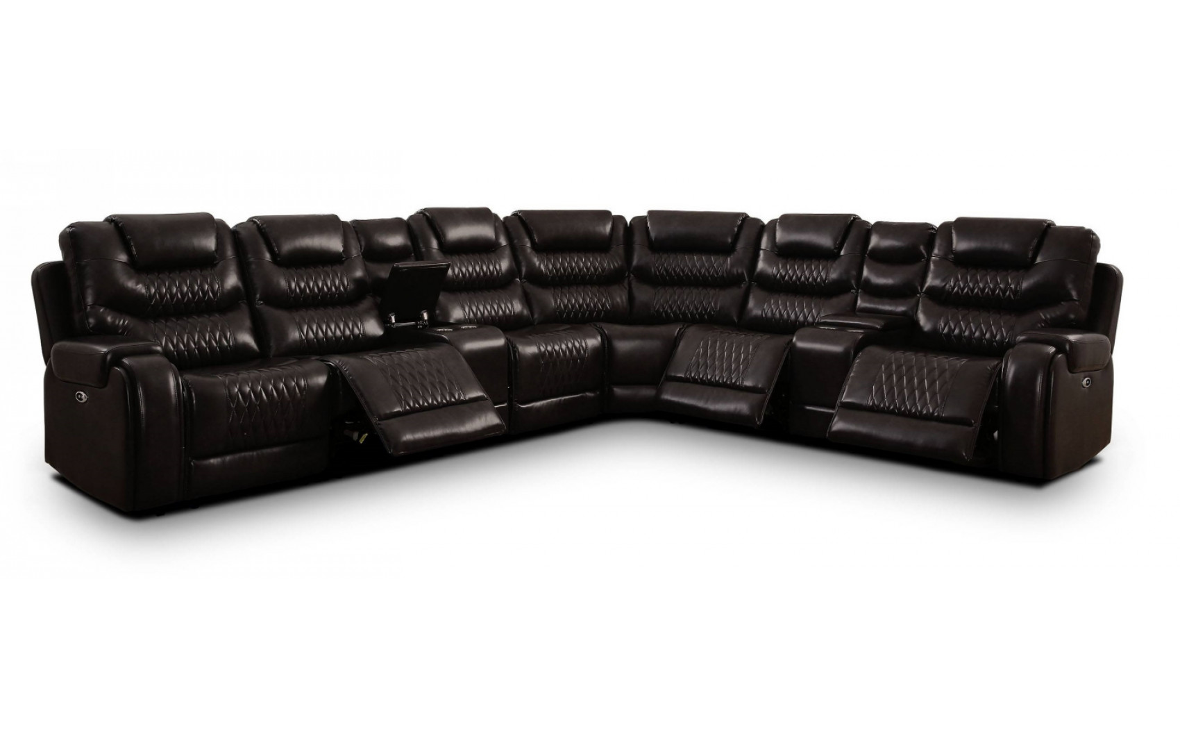 Tombolo Reclining Sectional Brown Furniture of America