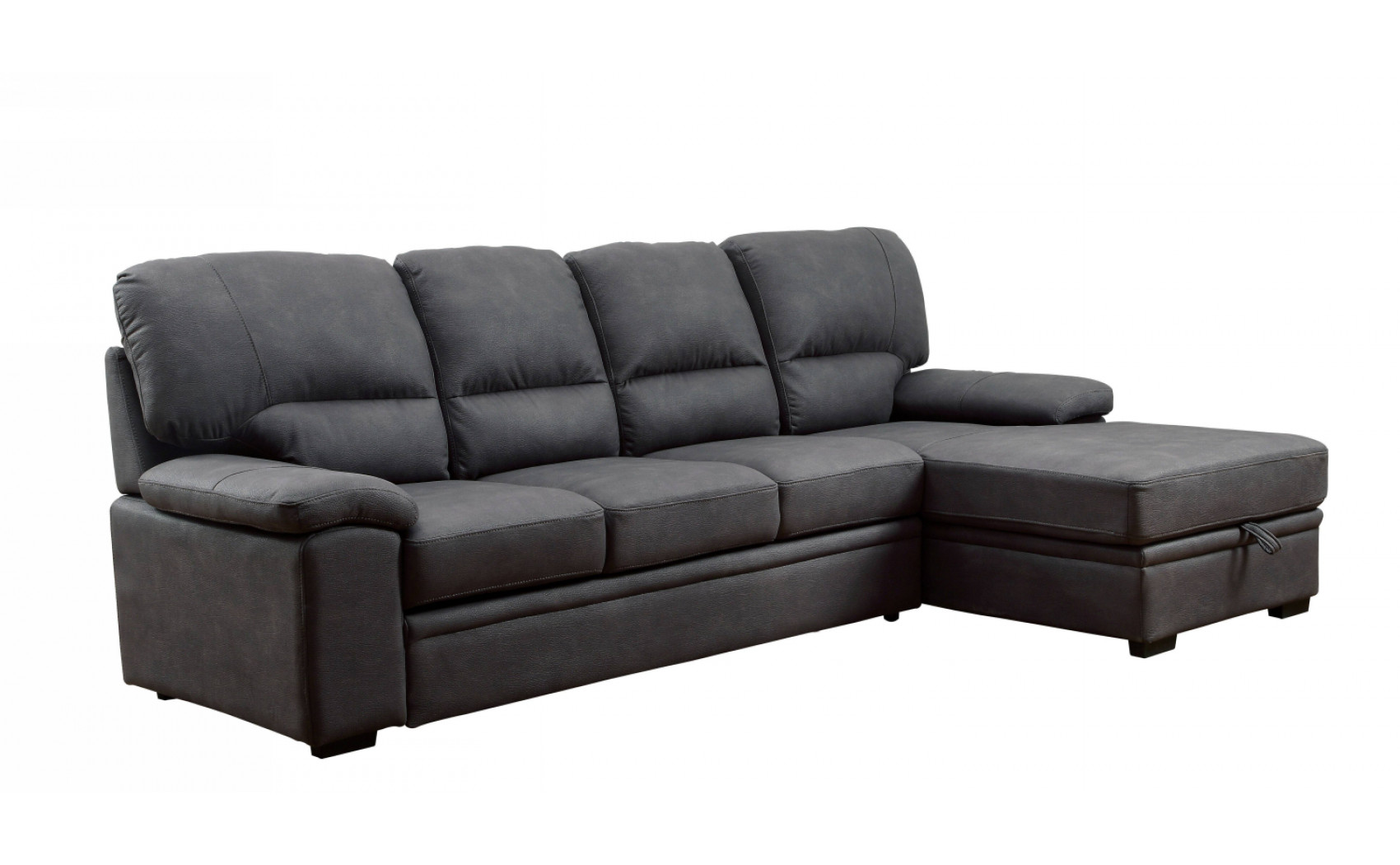 Alceste Sleeper Sectional Gray Furniture of America