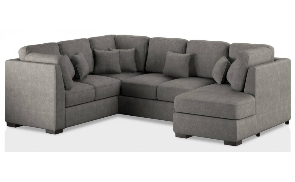 Sequoia Storage Sectional Gray Furniture of America