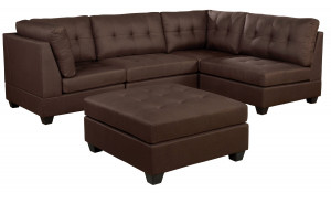 Vitman Sectional Brown Furniture of America Vitman Sectional Brown Furniture of America