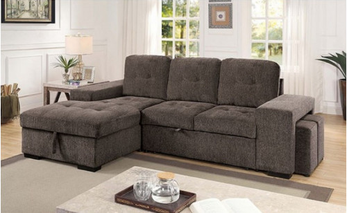 Owego Sectional Warm Gray Furniture of America Owego Sectional Warm Gray Furniture of America