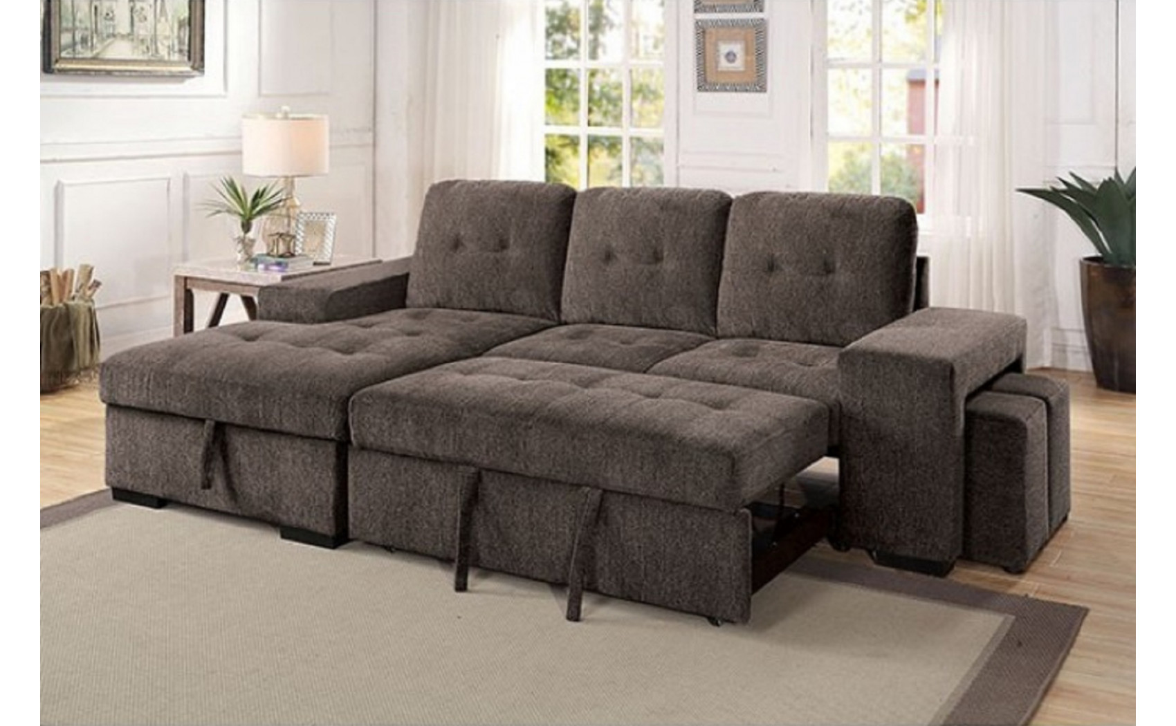 Owego Sectional Warm Gray Furniture of America