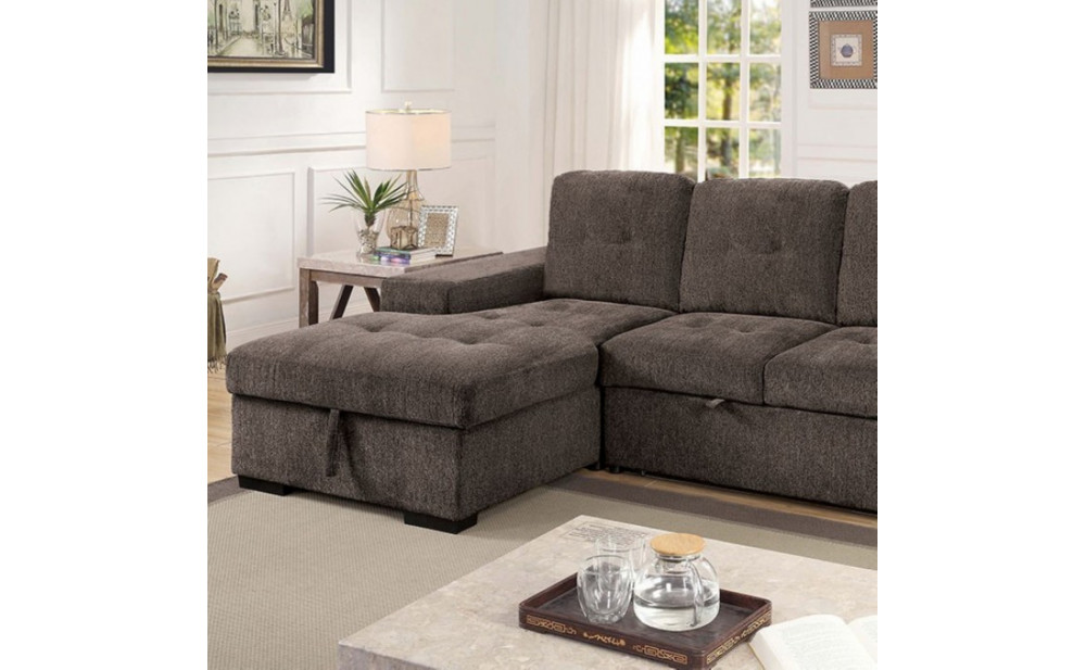Owego Sectional Warm Gray Furniture of America