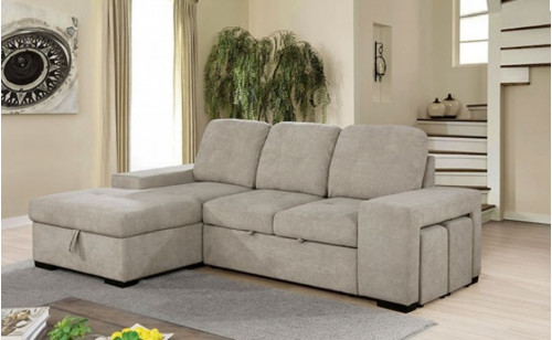 Owego Sectional Light Gray Furniture of America Owego Sectional Light Gray Furniture of America