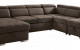 Hug Sectional in Light Brown Furniture of America