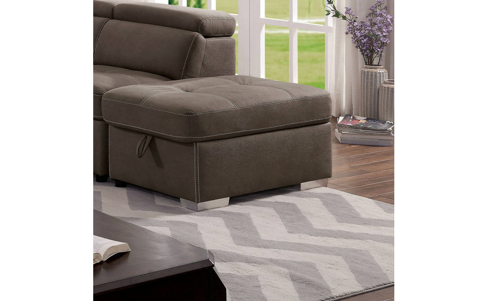 Hug Sectional in Light Brown Furniture of America