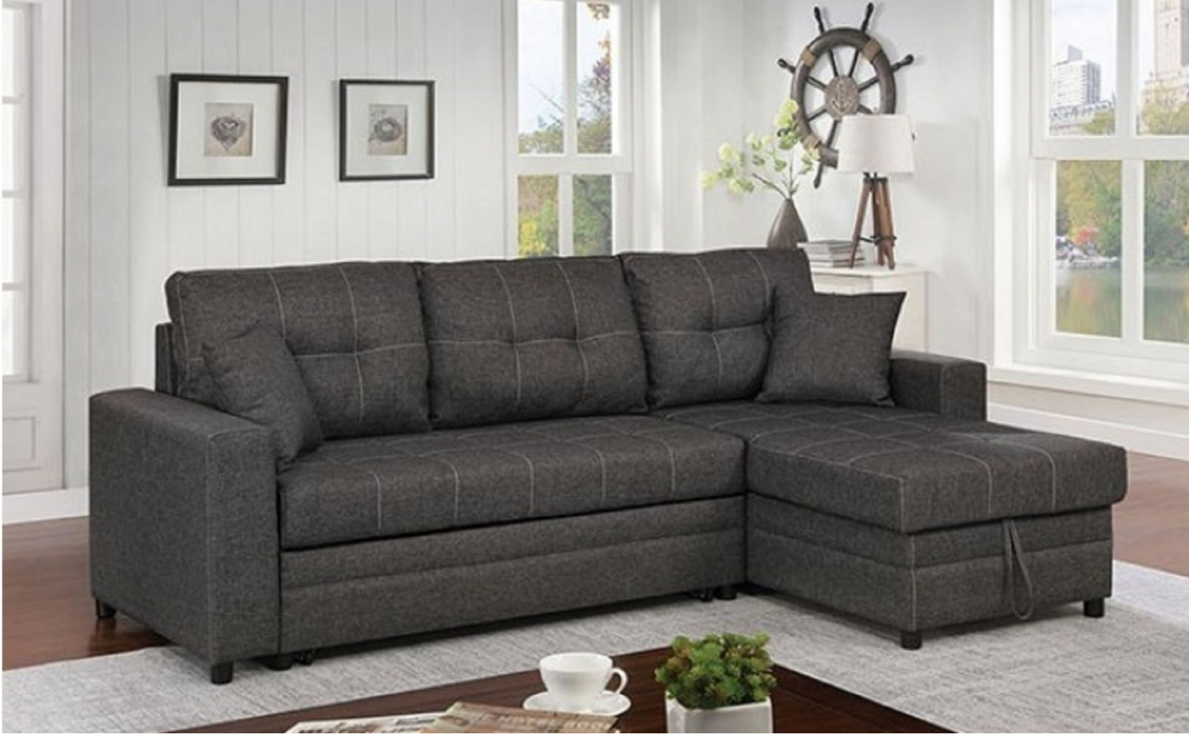 Vid Sectional Gray Furniture of America