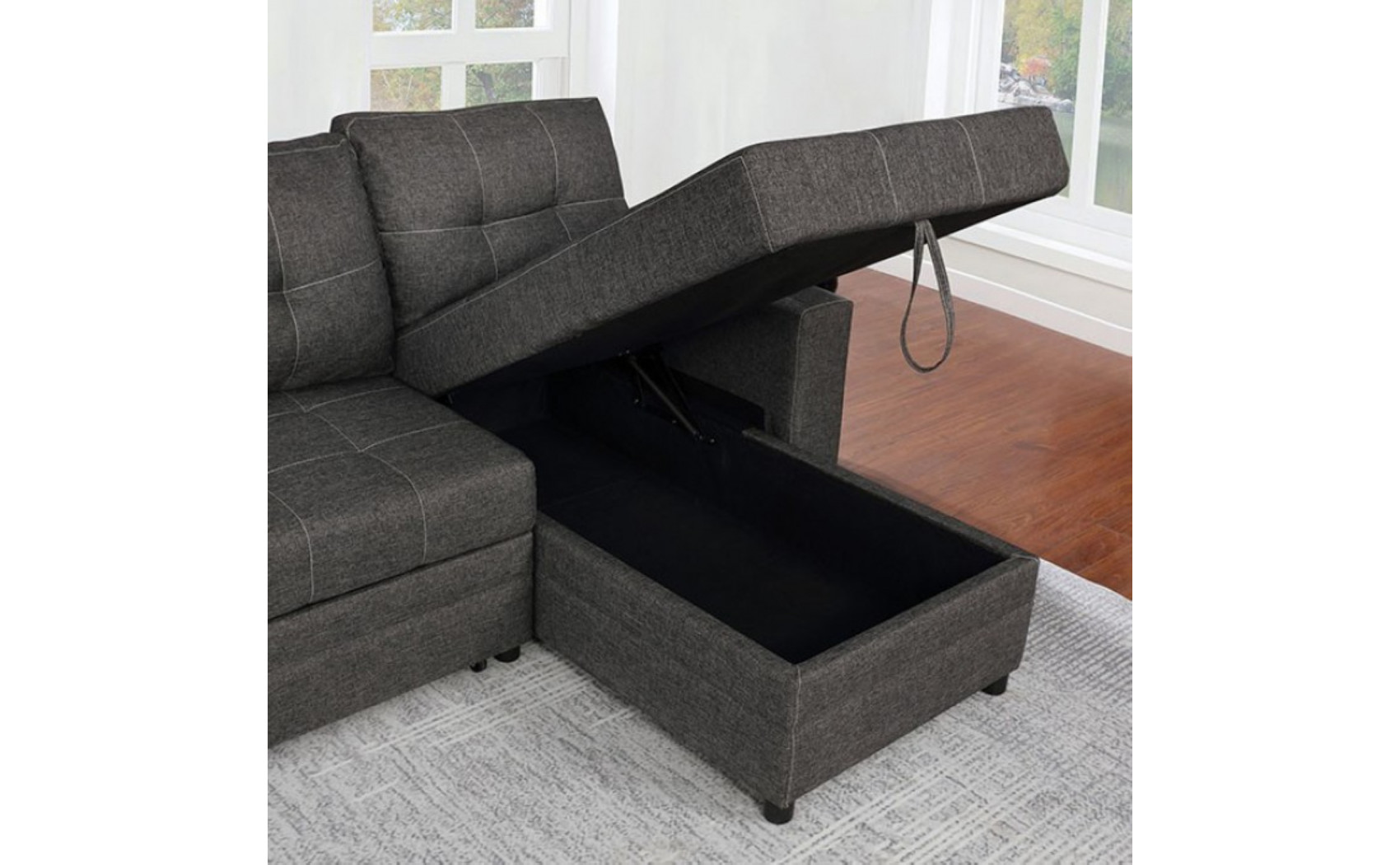 Vid Sectional Gray Furniture of America