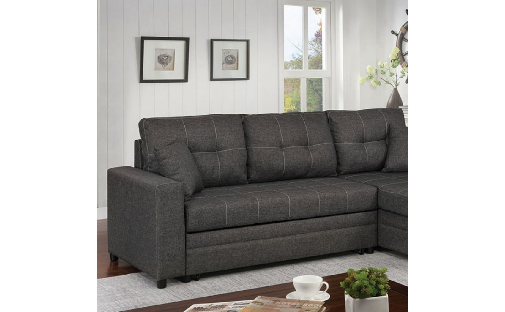 Vid Sectional Gray Furniture of America