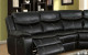 Giani Reclining Sectional w Console Black Furniture of America