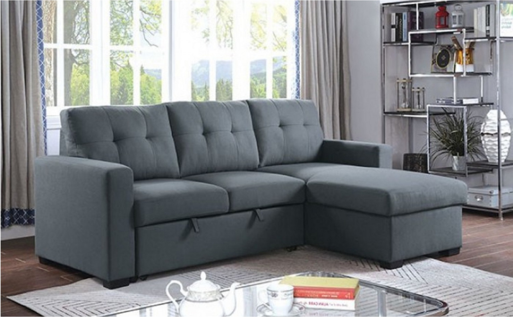 Jaco Sectional Dark Gray Furniture of America