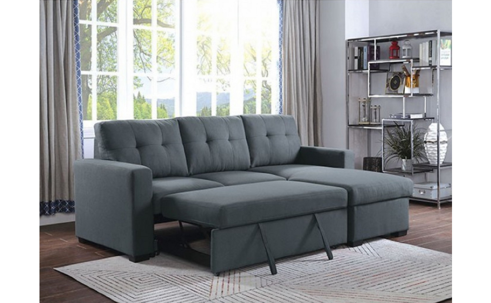 Jaco Sectional Dark Gray Furniture of America