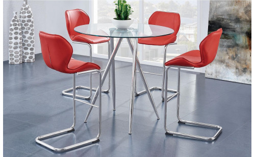 D1503BT + D1446BS - R Bar Set Glass Global Furniture D1503BT + D1446BS - R Bar Set Glass Global Furniture