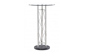 M208BT Bar Table Silver / Clear Global Furniture M208BT Bar Table Silver / Clear Global Furniture